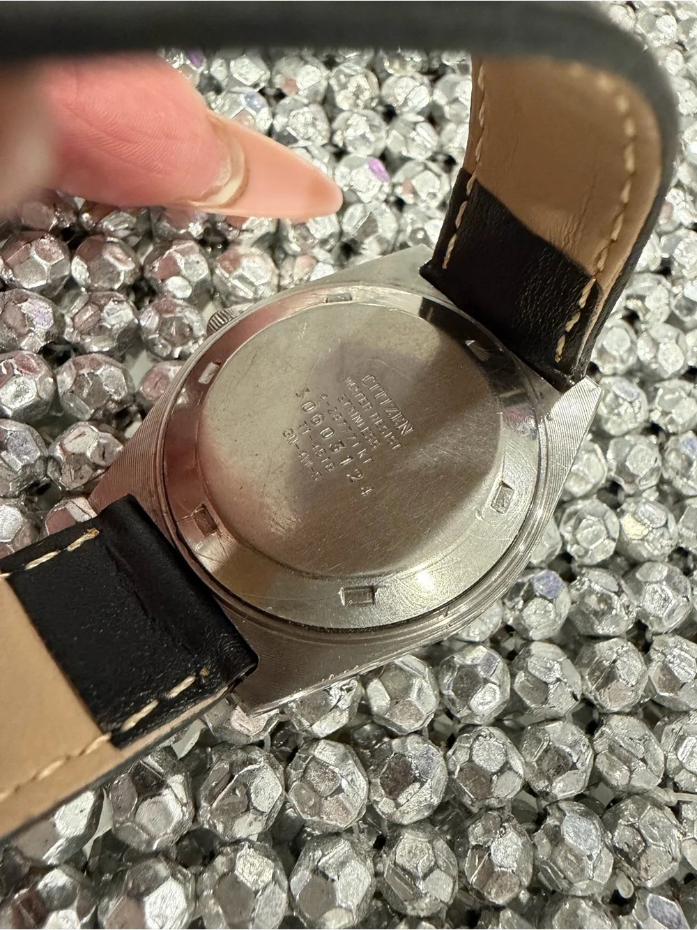 Citizen Silver Case Gray Dial Automatic Watch with Gold Accents
